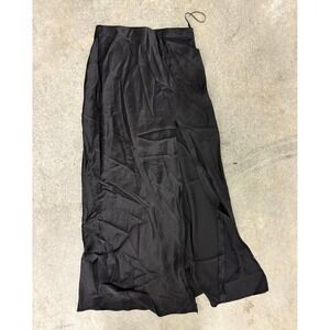 Amanda Uprichard Black Maxi Skirt‎ XS High Slit Evening Party Cocktail